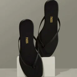 TKEES Square Toe Lily Sandal Black