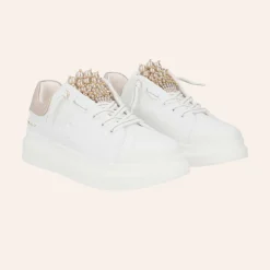 Tosca Blu Chic Sneaker Slip-on Pearls Bianco/Beige W