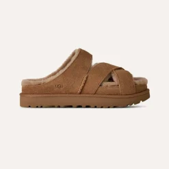 UGG Greenport Cross Strap Slide Chestnut W