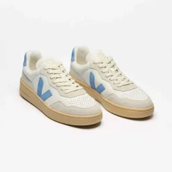 Veja V-90 Leather Extra White Aqua/Natural M